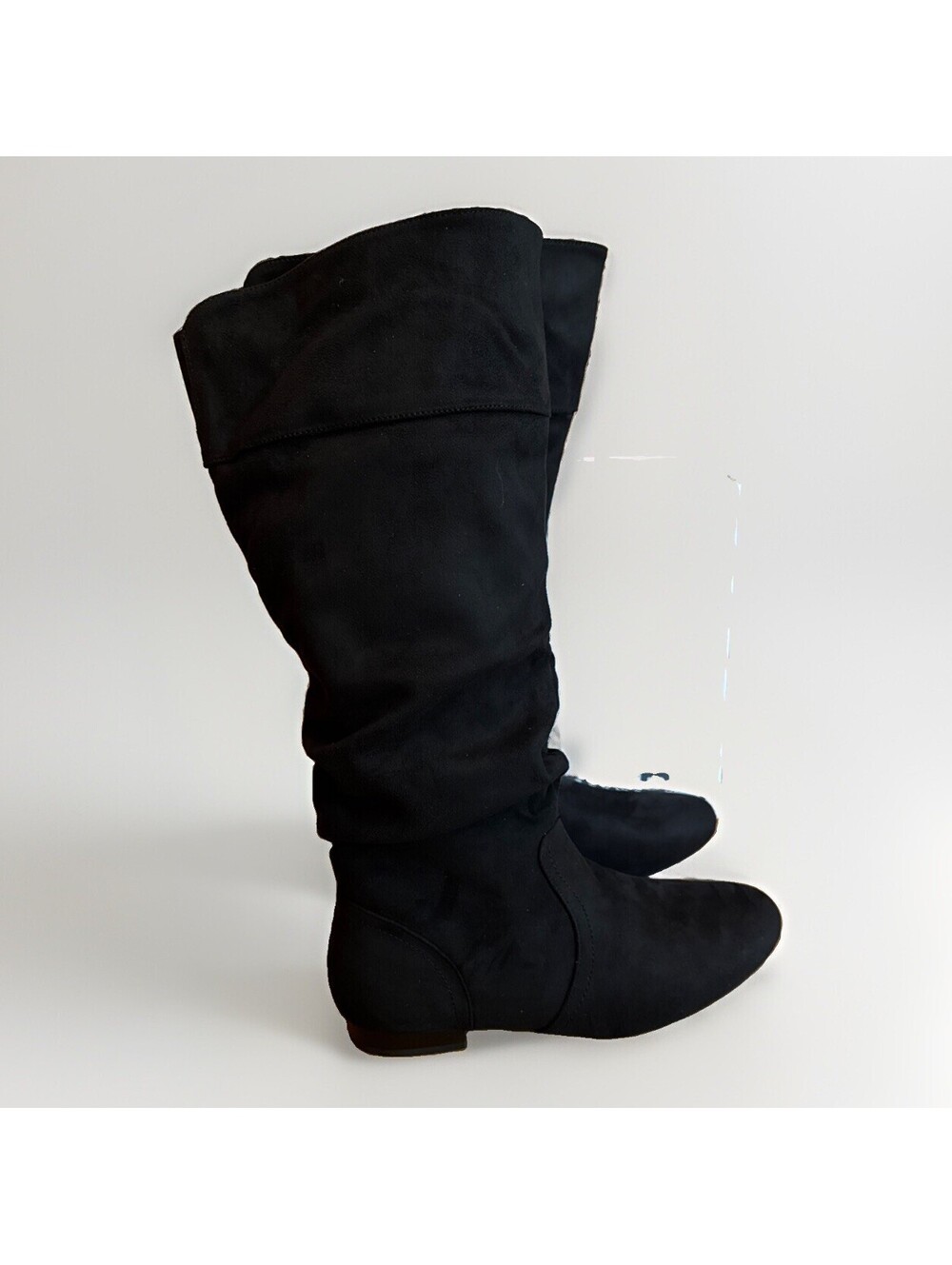 Dream Pairs Women's Faux Suede Pull-On Flat Heel Knee High Boots Size 10
